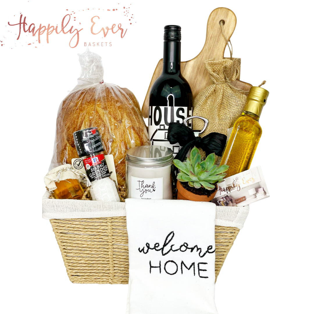 Welcome Home Sparkling Wine Gift Basket