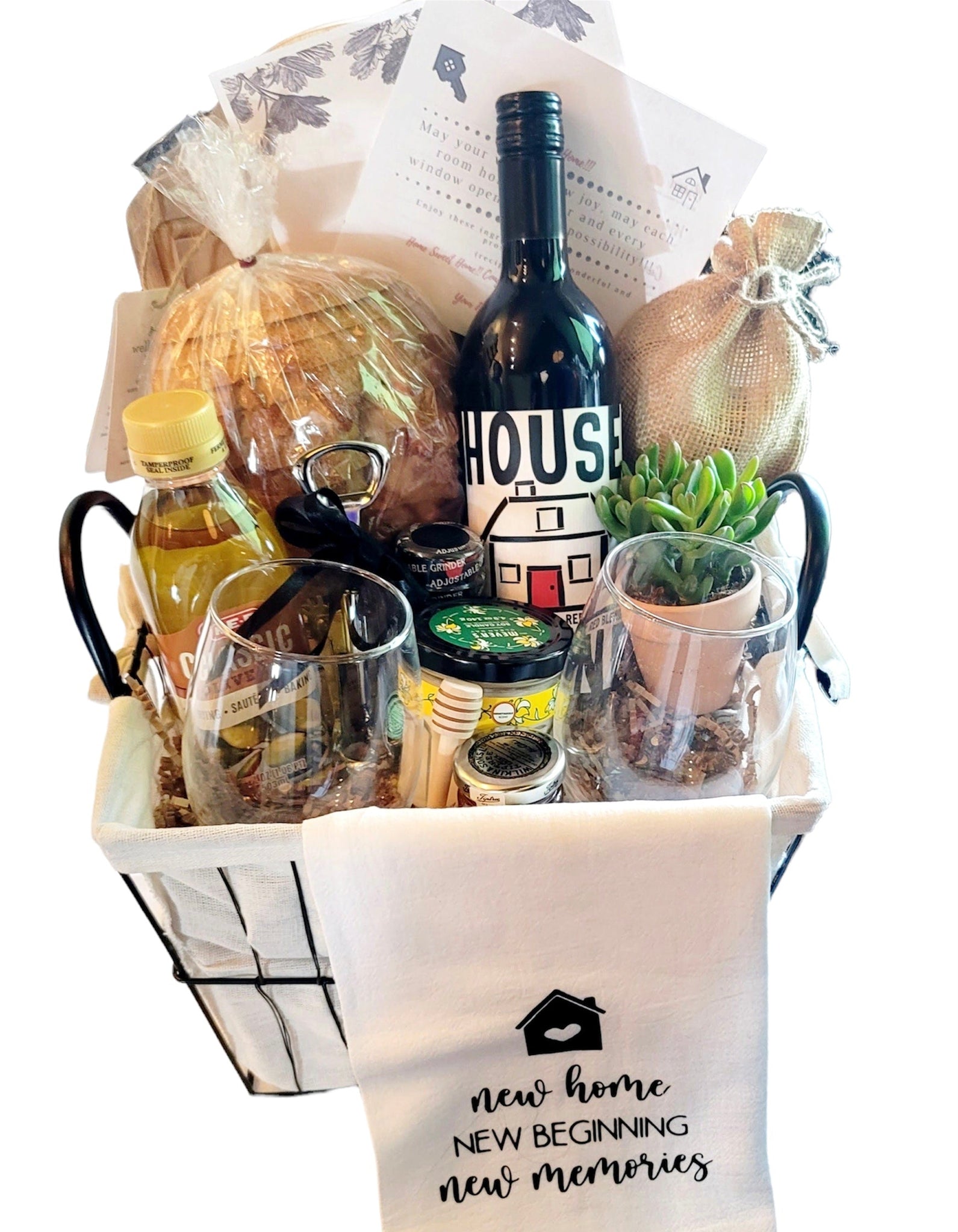 THYGIFTREE Housewarming Gifts for New Home, Personalized Wine Accessories  Gif