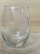 Texas is Home Etched Glass